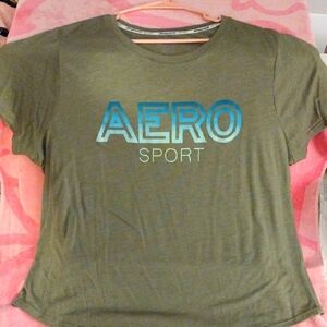 Aero Sport Women's Plus Size Olive Green T-Shirt - Size 3X
